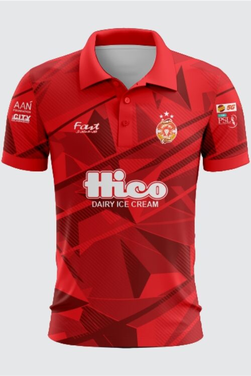 Zaibkaar “Islamabad Home 2026” Fan Edition Jersey β Red & Gold Gradient