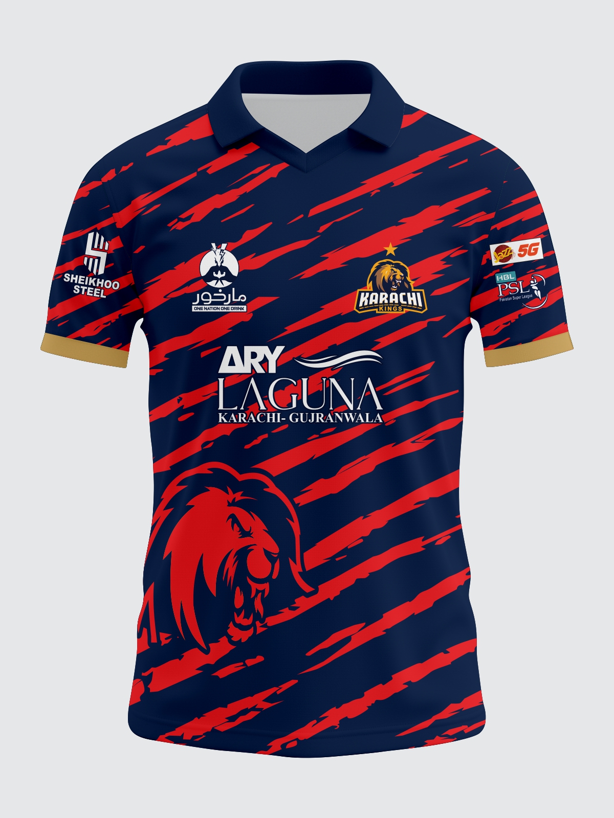 Zaibkaar "Karachi Kings Edition" 2026 Jersey β Royal Blue & Crimson Pulse