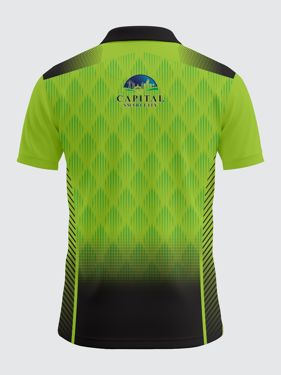 Zaibkaar "Lahore Qalandars Edition" 2026 Jersey β Neon Spark & Obsidian - Image 2