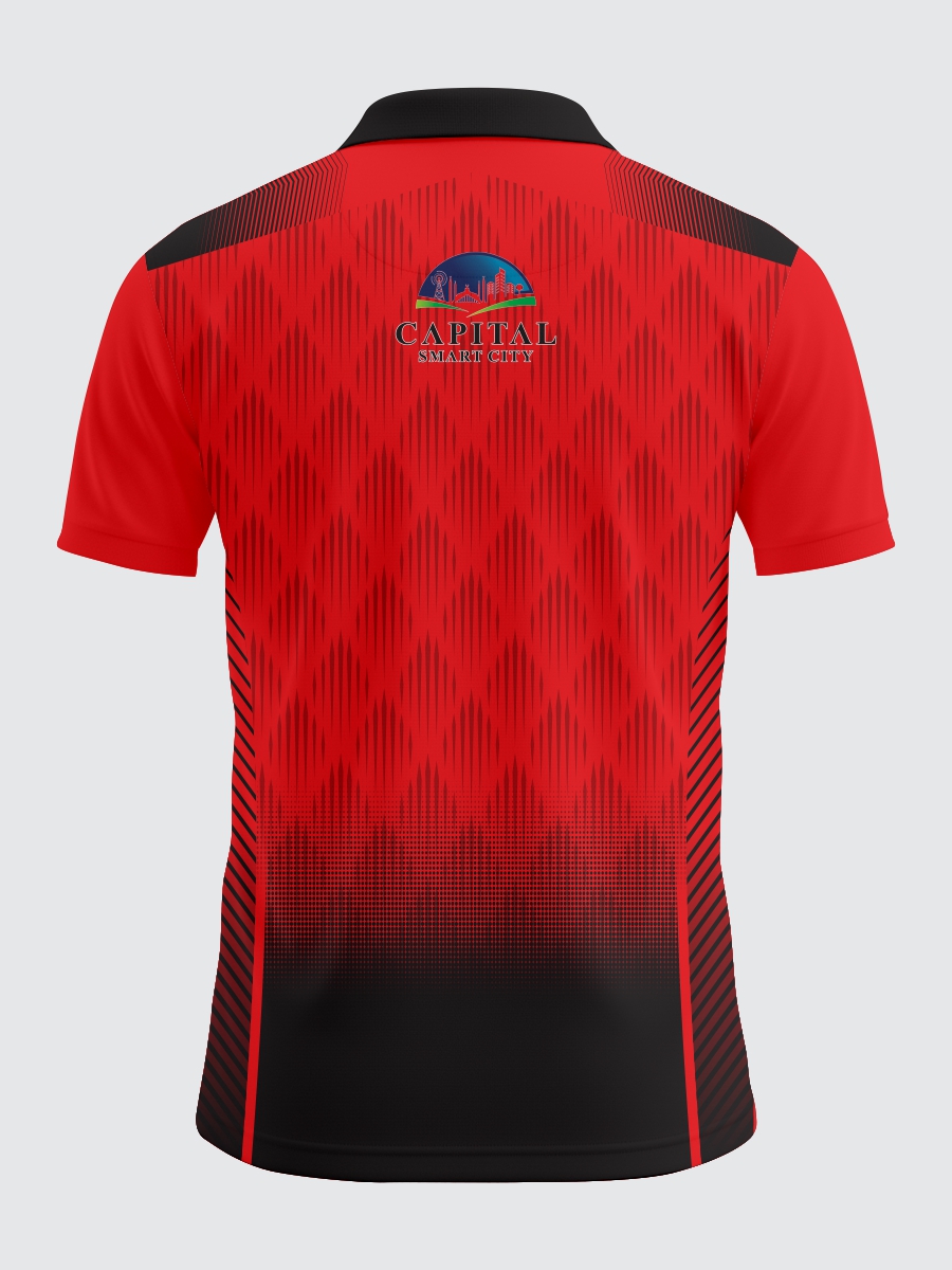 Zaibkaar "Lahore Qalandars Edition" 2026 Jersey β Crimson Spark & Obsidian - Image 2