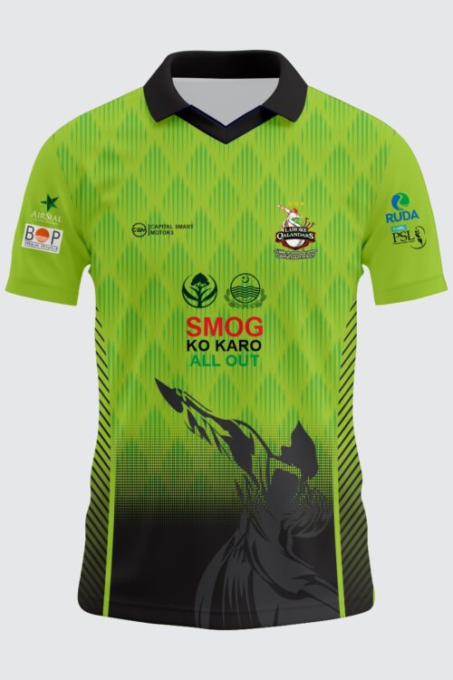Zaibkaar “Lahore Qalandars Edition” 2026 Jersey – Neon Spark & Obsidian