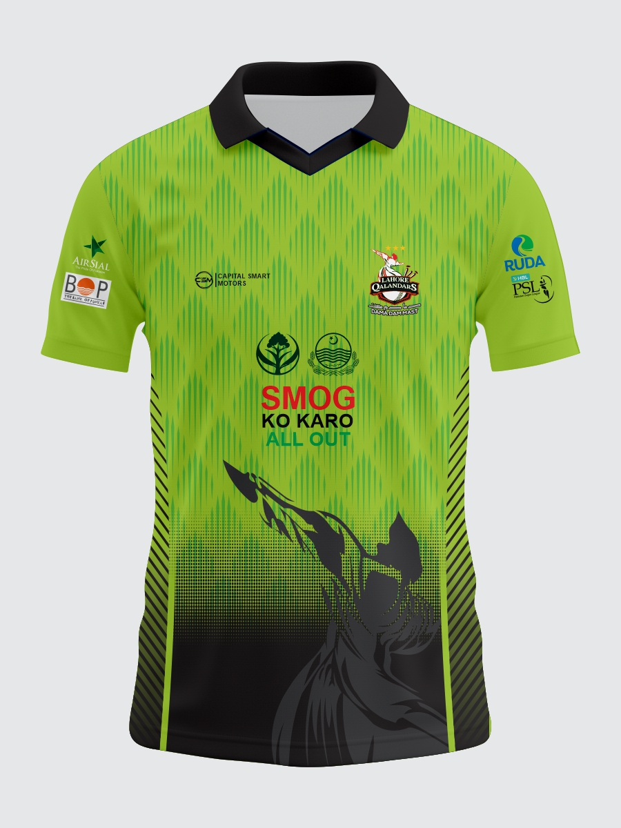 Zaibkaar "Lahore Qalandars Edition" 2026 Jersey β Neon Spark & Obsidian