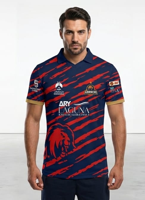 Zaibkaar "Karachi Kings Edition" 2026 Jersey β Royal Blue & Crimson Pulse - Image 3