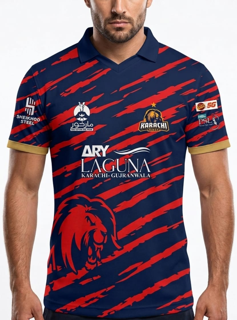 Zaibkaar "Karachi Kings Edition" 2026 Jersey β Royal Blue & Crimson Pulse - Image 4