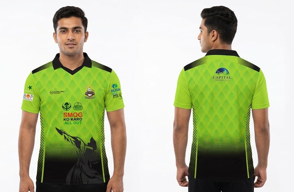 Zaibkaar "Lahore Qalandars Edition" 2026 Jersey β Neon Spark & Obsidian - Image 3