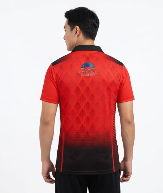 Zaibkaar "Lahore Qalandars Edition" 2026 Jersey β Crimson Spark & Obsidian - Image 4